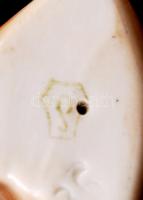 Hollóházi kutya, kézzel festett, jelzett, hibátlan, m:16 cm