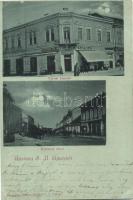 1899 Sátoraljaújhely, Városi kaszinó, Breiner H. Központi kávéháza, bútorbolt, Kazinczy utca, kiadja Alexander Vilmos (EB)