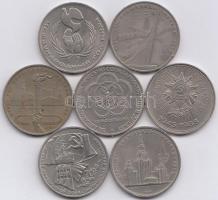 Szovjetunió 1979-1987. 1R (7xklf) T:vegyes
Soviet Union 1979-1987. 1 Rouble (7xdiff) C:mixed