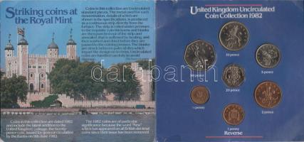 Nagy-Britannia 1982. 1/2p-50p 6klf db dísztokban T:BU Great Britain 1982. 1/2 penny - 50 pence 6 different, coin set in carton case C:BU