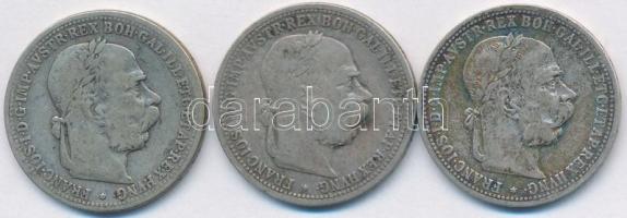 Ausztria 1893-1895. 1K Ag "Ferenc József" (3xklf) T:3
Austria 1893-1895. 1 Corona Ag &quot...