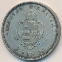 1935. 2P Ag "Pázmány" T:2- Adamo P7.1