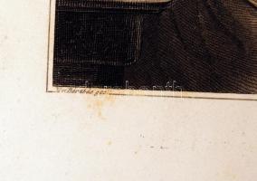 Barabás Miklós (1810-1898): Lány galambbal. Acélmetszet, papír, jelzett a metszeten, Der Bildersaal ...