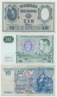 Svédország 1958. 10K + 1968. 10K + 10K "Riksbank 300. évfordulója" T:I-,III Sweden 1958. 10 Kronor + 1968. 10 Kronor + 10 Kronor "300th anniversary of the Riksbank" C:AU,F Krause 43,52,56