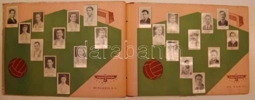 1934 Szent István Foci csoki album csokoládé-reklámképek számára, 11 labdarugó csapat játékosainak k...