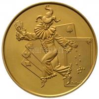 DN "Sikerekben gazdag boldog új évet" aranyozott réz újévi szerencsehozó érem dísztokban, ...