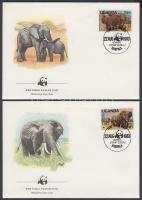 WWF African elephant set 4 FDC WWF Afrikai elefánt sor 4 FDC