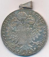 Ausztria 1780SF Tallér Ag "Mária Terézia" utánveret medálnak átalakítva T:2 Austria 1780SF Thaler Ag "Maria Theresia" restrike medal C:XF