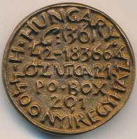 Tóth Sándor (1933-) 1989. "Női akt" Br érem (33mm) T:2