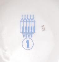 Zsolnay cicás gyertyatartó, jelzett, hibátlan, m:15 cm