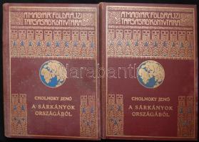 Magyar Földrajzi Társaság Könyvtára: Cholnoky Jenő: A sárkányok országából I-II. köt. 164 képpel és 1 térképpel. Bp., [1935], Franklin Társulat. Aranyozott vászonkötésben, jó állapotban.