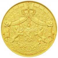 Belgium 2003. "Fabiola 1928-2003" Au emlékérem dísztokban tanúsítvánnyal (11g/0.750/30mm) ...