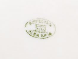 Színes porcelán dupla váza, hibátlan, jelzett, m: 23 cm