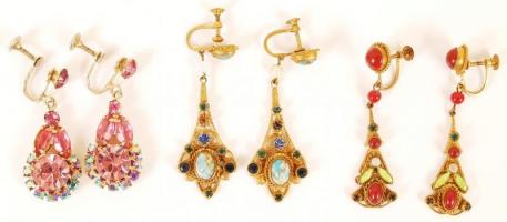 Bizsu tétel(9 db): gyűrű, karkötő, kitűző, fülbevaló, stb