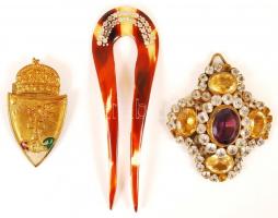 Bizsu tétel(9 db): gyűrű, karkötő, kitűző, fülbevaló, stb