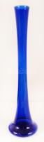 Dekoratív kobalt kék padló váza, hibátlan, m:67 cm