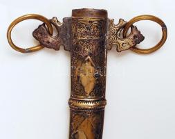 Tuareg tőr, fém hüvelyben, h:36 cm