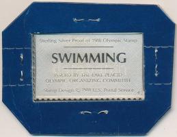 Amerikai Egyesült Államok 1980. 15c "Úszás" Ag olimpiai bélyegérem (12g/0.925) T:PP
USA 19...