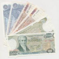 Görögország 1978-1983. 50Dr (2x) + 100Dr (2x) + 500Dr (2x) T:I,II,III
Greece 1978-1983. 50 Drachmai ...