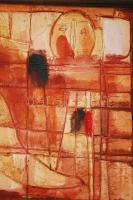 Schéner Mihály (1923-2009): Pásztorok. Olaj, farost, jelzett, keretben, 32×60 cm