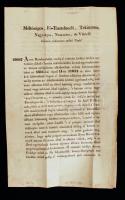 1843 Helytartótanácsi lleirat újoncozási ügyben, Mosony vármegyének Mérey Sándor (1779-1848) író, főispán, királyi személynök, és Serényi László gróf (1815-1893) putnoki földbirtokos, főrendiházi tag saját kezű aláírásával