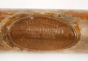 cca 1920 Nettolin légfertőtlenítő szórófej/pumpa fém. Takács és Weisz gyárából 62 cm