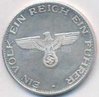 DN "Adolf Hitler" modern ezüstözött fém érem T:2 ND "Adolf Hitler" modern silver-plated medallion C:XF