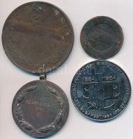 4db klf díjérem és emlékérem: "Honvéd Sportversenyek" + "Ferencz Városi Torna Club&qu...