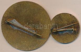 ~1970-1980. "A Könnyűipar Kiváló Dolgozója" zománcozott kitüntetés miniatűrrel dísztokban ...