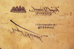 cca 1900 Lithográfiai nyomókő, rajta fejléces számlák nyomatával. Eszék, Rozsnyó... / Litho printing...