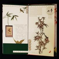 Kínai papír  kivágások és bélyegek dekoratív, díszdobozos albumban / Chinese paper cut and stamp. De...