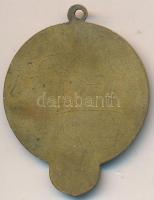 ~1930. "Dicsőséges Szent Jobb Kéz Üss Szét Közöttük" bronz jelvény (36x28mm) T:2