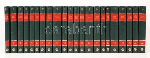Mikszáth Kálmán művei. Teljes sorozat. 22 kötetben. Bp., Kossuth Kiadó. Dekoratív aranyozott műbőr k...