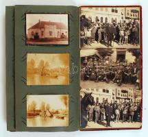 cca 1920-1935 Rendkívül érdekes békéscsabai fotó tétel. Album részben családi, részben mozgalmas egy...