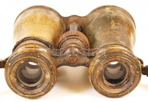 Régi színházi látcső, jelzés nélkül, közepes állapotban, 10×11 cm