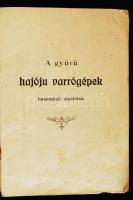 Cca 1900 Rast&Gasser varrógép használatát bemutató rajzos füzet, viselt állapotban