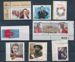 9 stamps with margin and corner, self-adhesive, 9 db ívszéli és ívsarki, köztük öntapadós