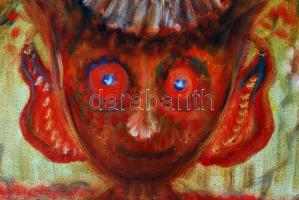 Solymári Walkó László (1909-1984): Humoros virágcsendélet. Olaj, vászon, jelzett, keretben, 60×40 cm