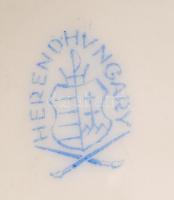 Herendi virág mintás tej kiöntő, kézzel festett, jelzett, hibátlan, m:8 cm