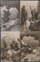 Création du Monde - 6 db Mastroianni szobor-művészlap / a collection of 6 Mastroianni sculptochromie postcards