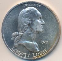 Amerikai Egyesült Államok 1977. "Liberty Lobby - George Washington / 1SE" Ag emlékérem (31...