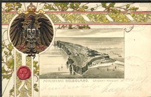 Helgoland, Wappen / coat of arms Emb. litho