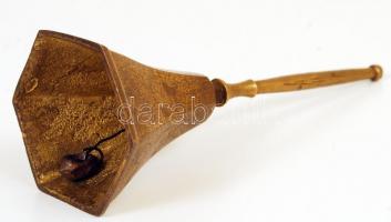 Antik hatású bronz csengő, m: 18 cm /
bell