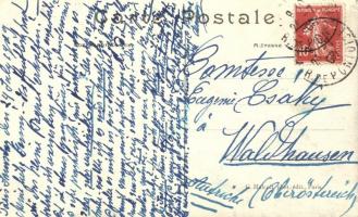 Paris, L'Avenue de l'Opera, rare Xavier Sager art postcard