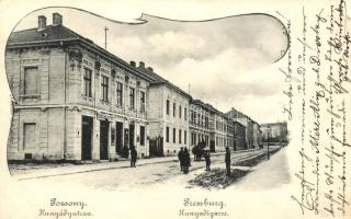 Pozsony, Pressburg; Hunyadi utca, üzlet / street, Verlag 'Bediene dich allein'