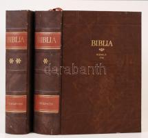 Vizsolyi Biblia I.-II. kötet. Facsimile kiadás. Bp. 1990. Magyar Helikon. Kiadói egészbőr kötésben. Egy-két kis kopással