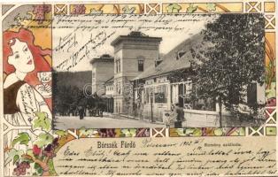Borszék-fürdő, Remény szálloda / Hotel, Art Nouveau litho