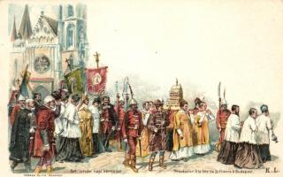 Budapest Ga. - 3 db régi alkalmi képeslap / 3 old commemorative postcards