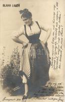 Blaha Lujza - 5 old postcards