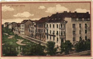 Győr - 2 db régi magyar városképes lap: Püspökvár, nagytemplom, Bisinger sétány